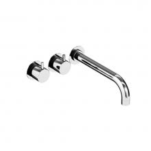 Vola 621-16TR - 621 Two-Handle Wall-Mounted Basin Set with 9'' Spout and Rosette Trim