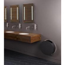 Vola RS-4/W-16 - RS4  Wall-Hung Retrofit  Waste Bins (diameter 480 mm, depth 170 mm)-white w/