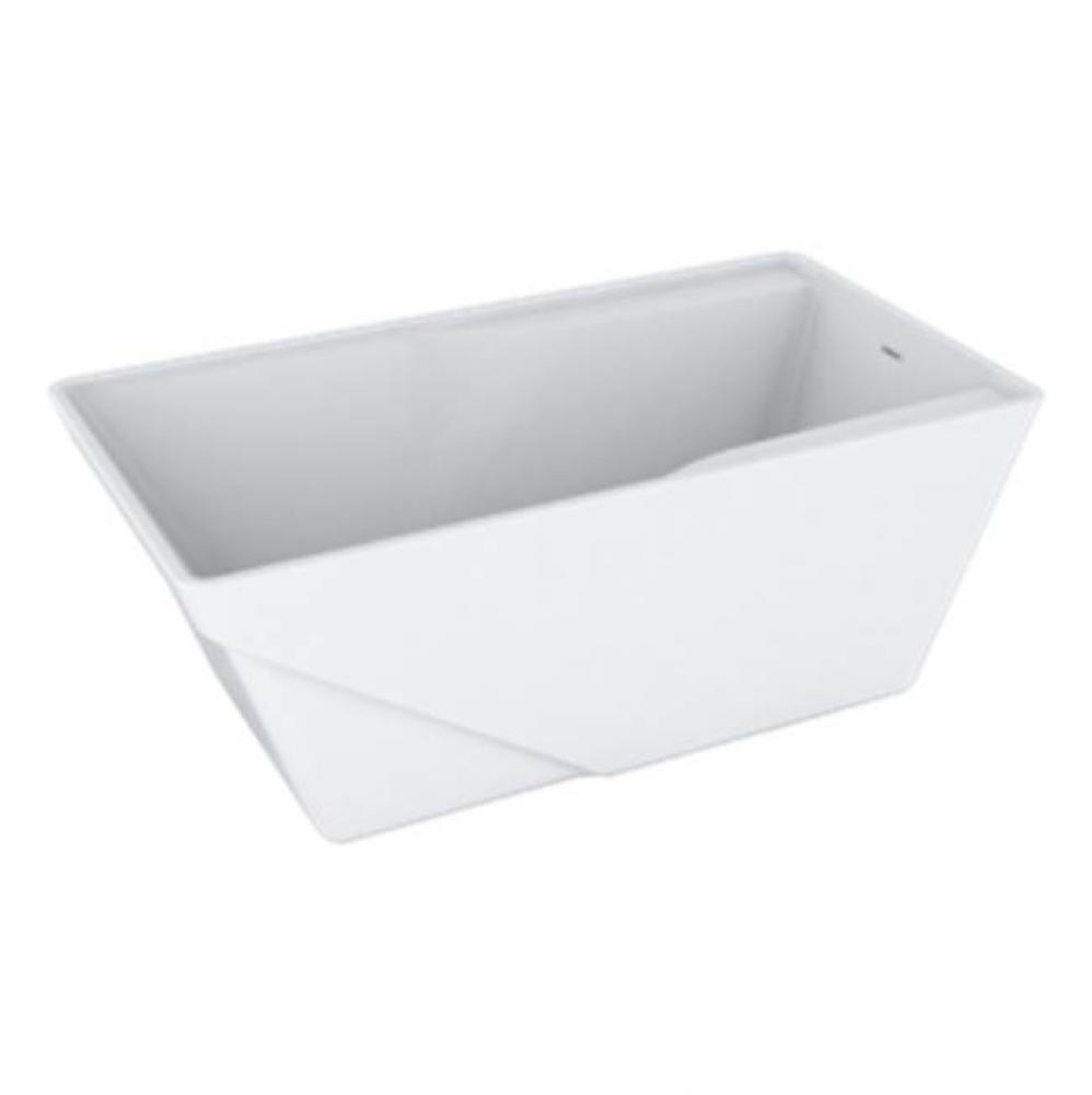 Axer White Tub 60 X 32 X 23 3/4 Gold Ovf- Spkrs+Chromo