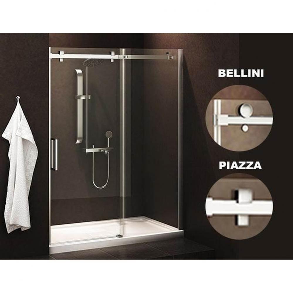 Bellini 60 Chrome Clear Straight Shower Door