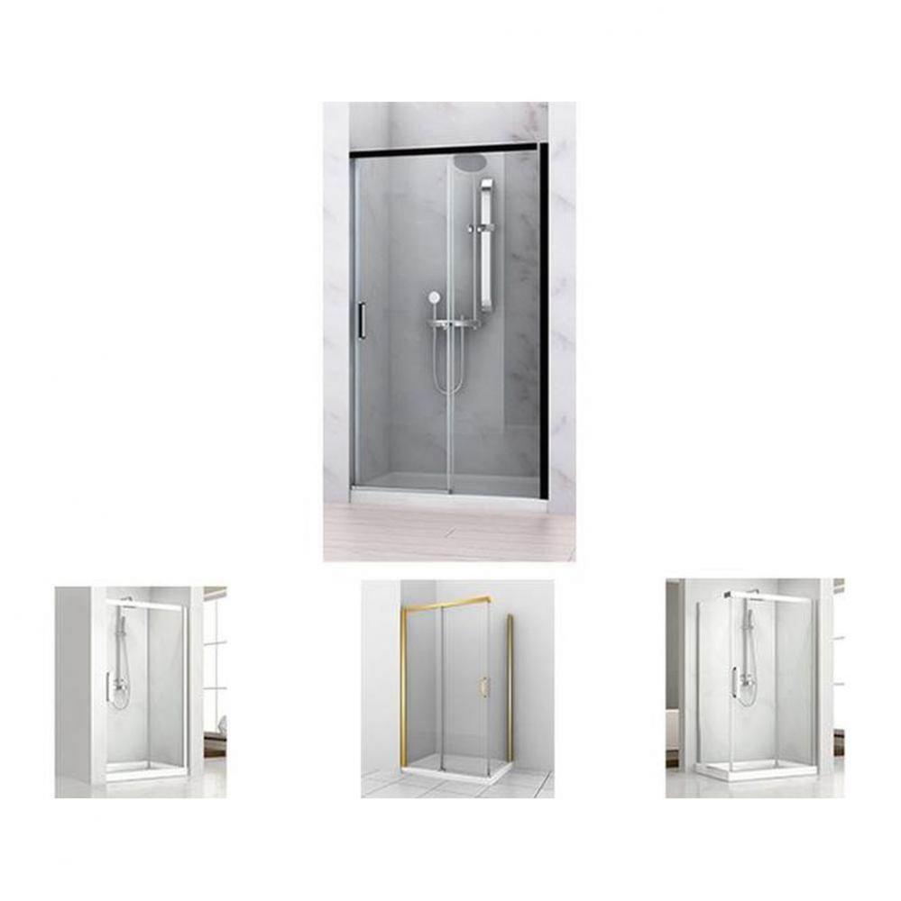 Versa 48 Chrome Clear Straight Shower Door