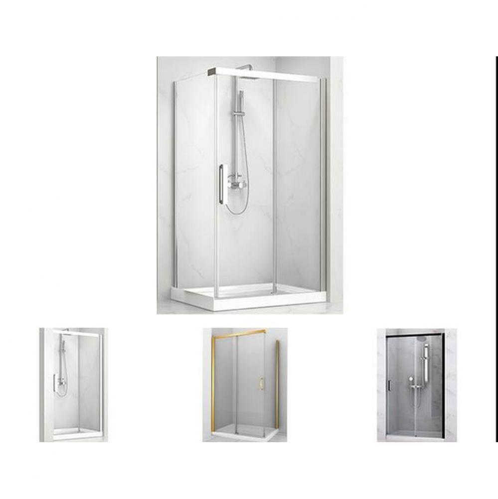 Versa 60 Gold Clear Straight Shower Door