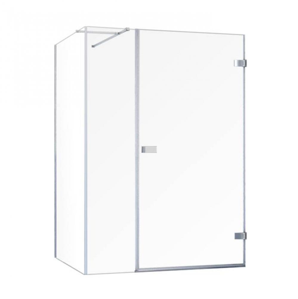 Goccio 48 Left Chrome Clear Straight Shower Door