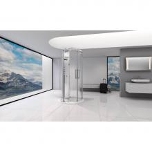 Zitta DBL4242IRD21 - Bellini 42X42 Chrome Clear Freestanding Shower With Column