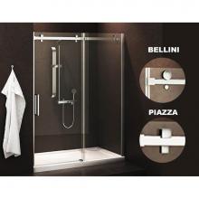 Zitta DBL6000BSTC21 - Bellini 60 Bath Tub Chrome Clear  Straight Door