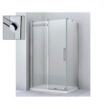 Zitta DPR4800ASTC21 - Pure 48 Chrome Clear Straight  Shower Door