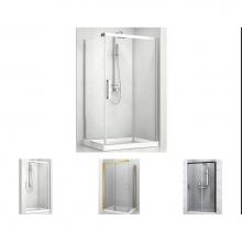 Zitta DVR6000ASTC11 - Versa 60 White Clear Straight Shower Door