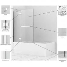 Zitta DVS4000DSTA21 - Vista 40 Shower Door Chrome Clear