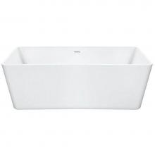 Zitta TAY6330FA001012 - Alya White Tub 63 X 31.5 X 23 5/8 Chrome Ovf- Spkrs Heater Left Side