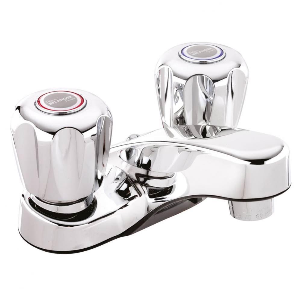 Lavatory Sink Faucet Cp Chrome Round Handle Plastic