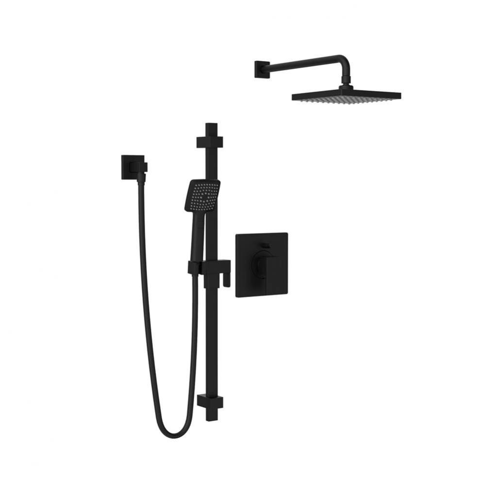 Axo Shower Faucet W/ Div Mb Sliding Bar & Rain Shower