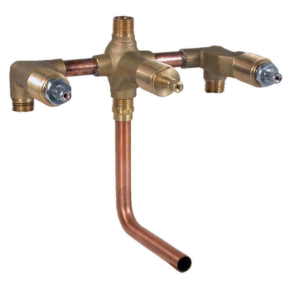 8'' Rough In F/3 Hdle T&S W/C2 1/2'' Cop Or 1/2'' Ips