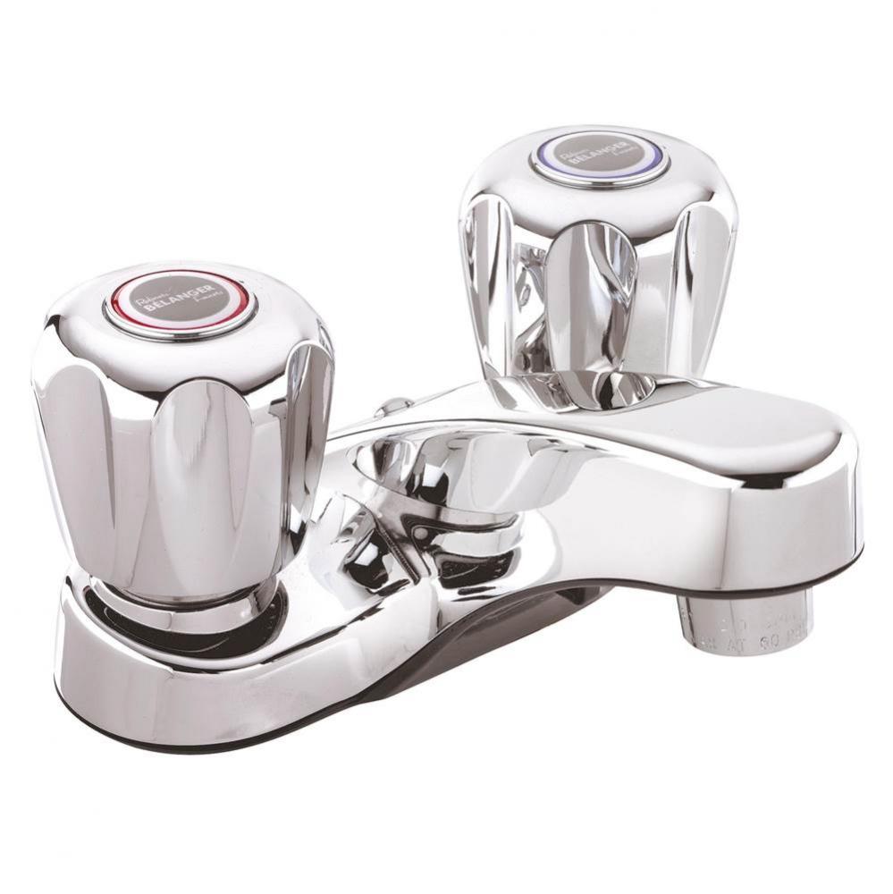 4'' Lavatory Faucet Cp W/K2 Chrome Round Handle Plastic