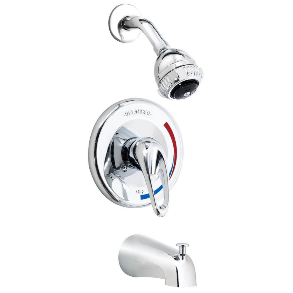 Tub & Shr Fct Cp Sgl, Sgl Lever Deco Handle&Pres/Bal