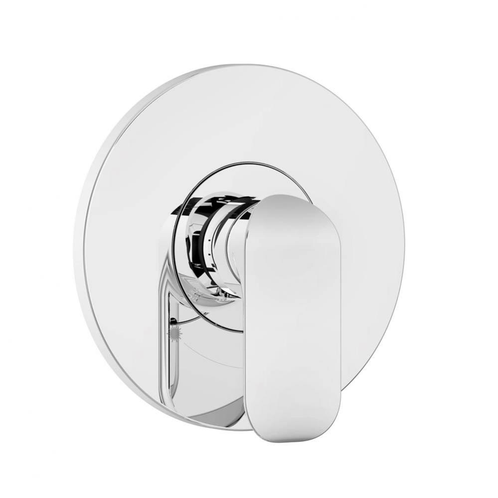 P/B Valve Kara Trim Cp, Round Handle Round Plate
