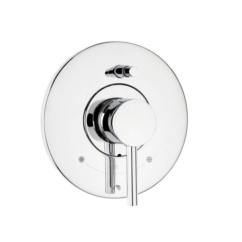 Pb Vol Cont Valve W/ Div Soup, Trim Rnd Handle & Plate Cp