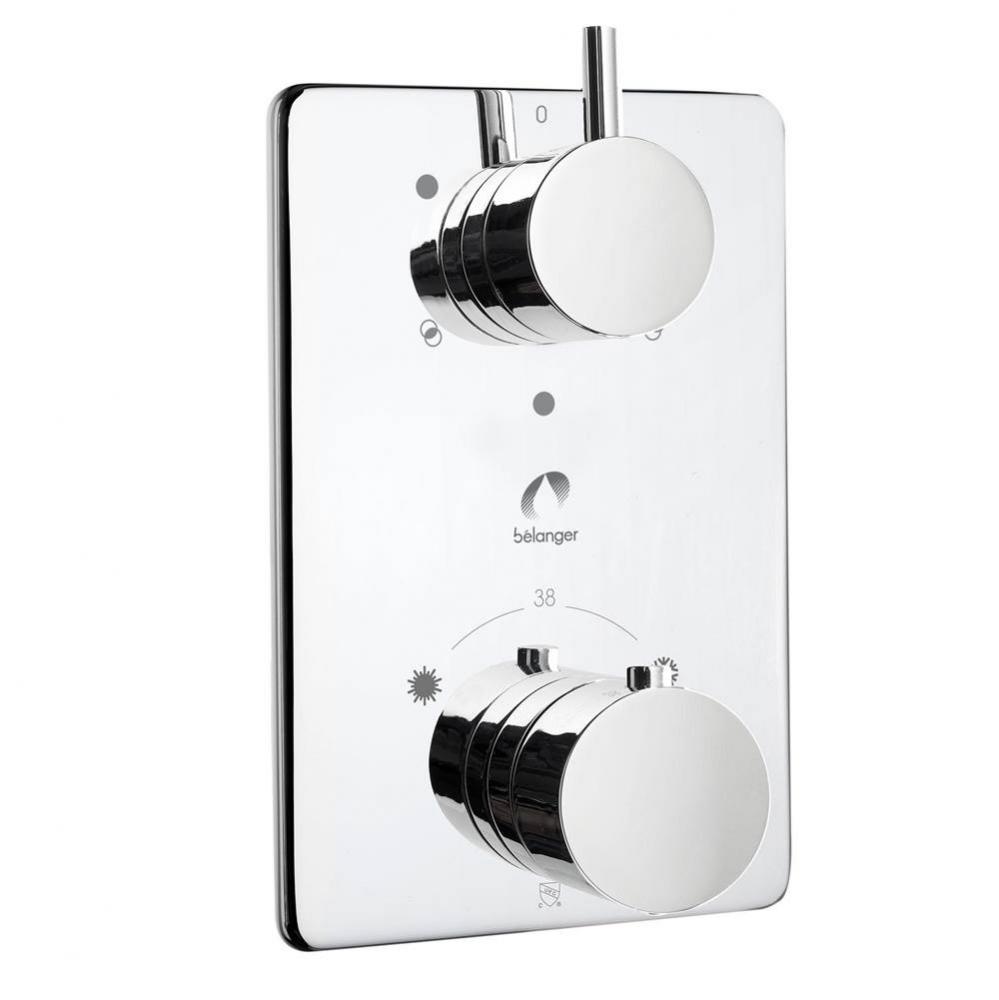 Thermo Valve Trim Cp 2 Round Handles Rectangular Plate