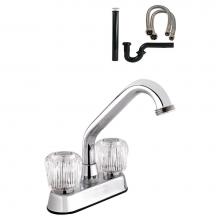 Belanger 2940WKIT - 4'' Deck Laundry Faucet Cp W/K2 Acrylic Round Handle Kit