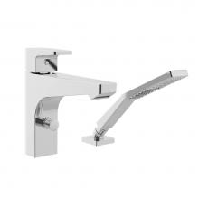 Belanger MIC42CP - 2-Pcs Roman Tub H2Flo Mica, 1 Handle W/ Handshower Cp