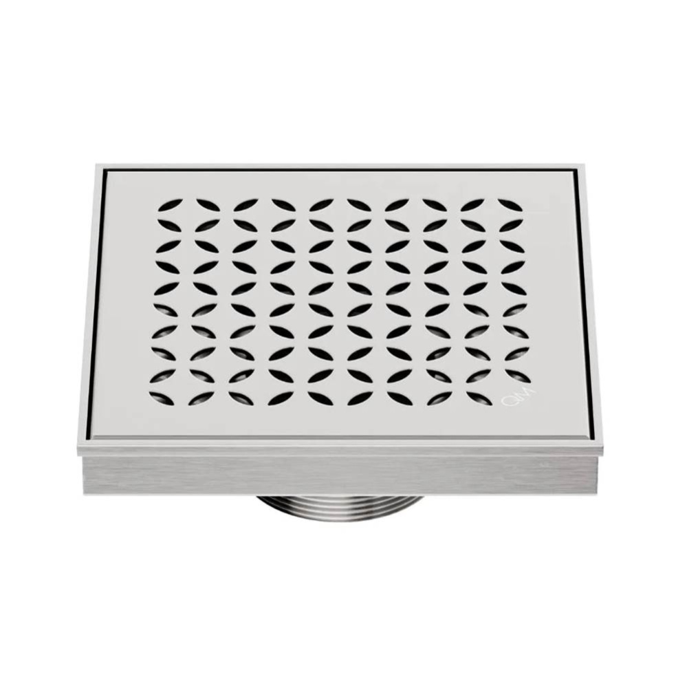 Delmar Series. Lotus Line. 5 3/4'' Square Drain. Satin Finish