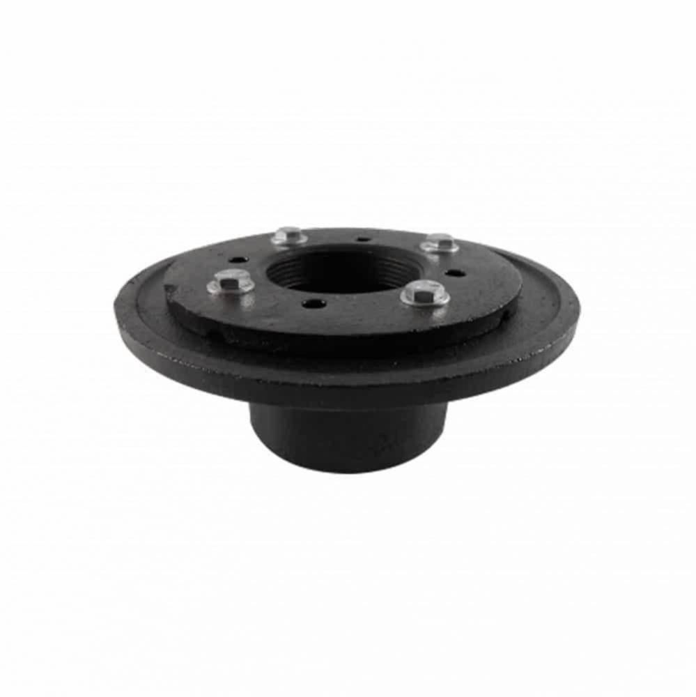 Cast Iron Flange Drain 2'' throat, 2'' outlet FIP