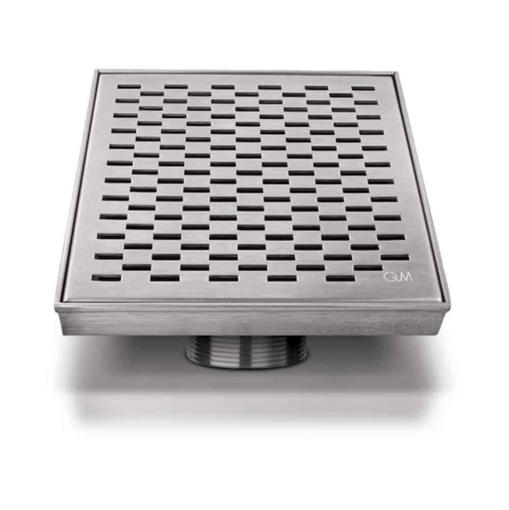 Delmar Series. Delta Line. 5 3/4'' Square Drain. Satin fin.