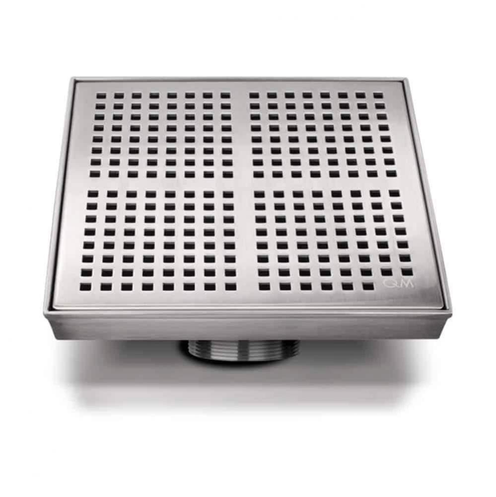 Delmar Series. Kai Line. 5 3/4'' Square Drain. Satin fin.
