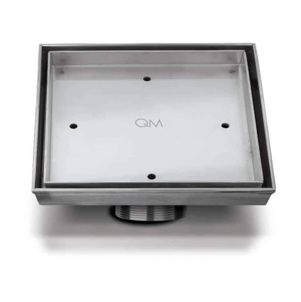 Delmar Series. Mist Line. 5 3/4'' Square Drain. Satin fin.