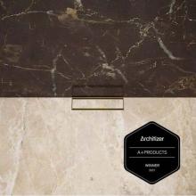 QM Drain 33.810.08 GD - Delmar Series. Supreme Tile In +  Drain  Gold