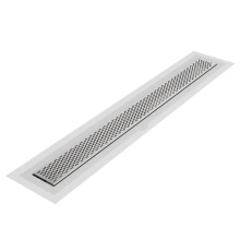 QM Drain 33.300.24F ST - Delmar Series. 24'' Standard length Flange Edge linear drain. Delta Line. Satin