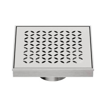 QM Drain 33.400.06 ST - Delmar Series. Lotus Line. 5 3/4'' Square Drain. Satin Finish
