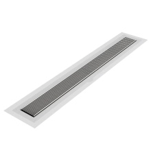 QM Drain 33.700.24F PS - Delmar Series. 24'' Standard length Flange Edge linear drain. Wedgewire Line. Polished