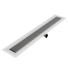 QM Drain 33.700.58FSO ST - Delmar Series. 58'' Standard length Side Outlet linear drain. Wedgewire Line. Satin