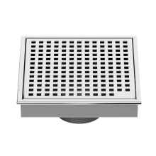QM Drain 88.100.06 PS - Lagos Series. Mira Line. 5 3/4'' Square Drain. Polished fin.