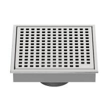 QM Drain 88.100.06 ST - Lagos Series. Mira Line. 5 3/4'' Square Drain. Satin fin.