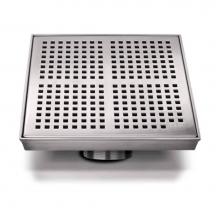 QM Drain 33.200.06 ST - Delmar Series. Kai Line. 5 3/4'' Square Drain. Satin fin.