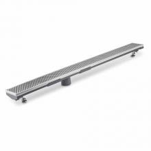 QM Drain 88.620.96 - Lagos Series. 96'' Adjustable Kit:  Perforated. Satin Fin.