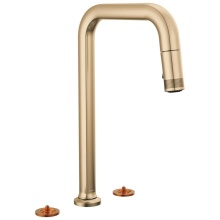Brizo Canada 62507LF-GLLHP-L - Kintsu® Widespread Pull-Down Faucet with Square Spout - Less Handles