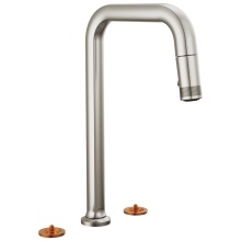 Brizo Canada 62507LF-SSLHP-L - Kintsu® Widespread Pull-Down Faucet with Square Spout - Less Handles