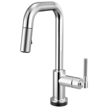 Brizo Canada 64953LF-PC - Litze® Smarttouch Pull-Down Prep Faucet with Square Spout - Knurled Handle