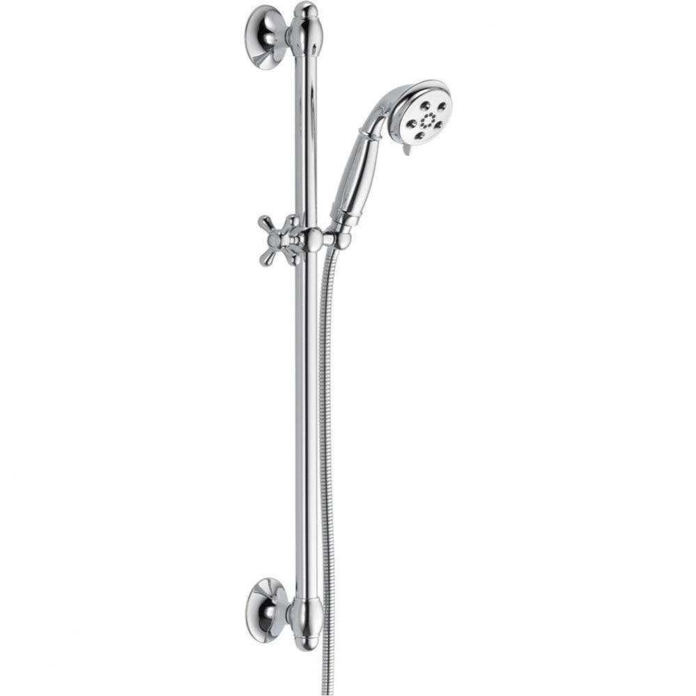 Universal Showering Components H2OKinetic® 3-Setting Slide Bar Hand Shower