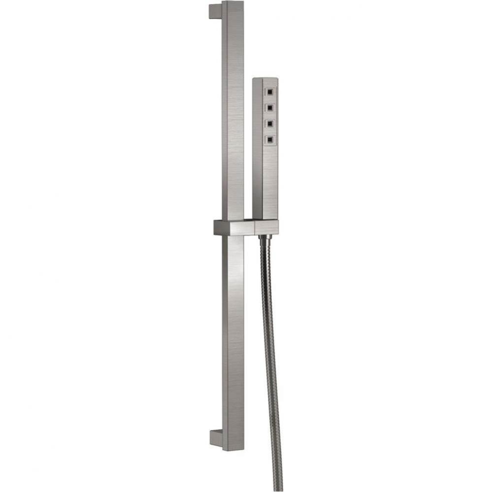 Universal Showering Components H2OKinetic® Single-Setting Slide Bar Hand Shower
