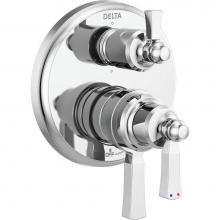 Delta Canada T27956 - Dorval™ Traditional 2-Handle Monitor 17 Series Valve Trim with 6 Setting Diverter