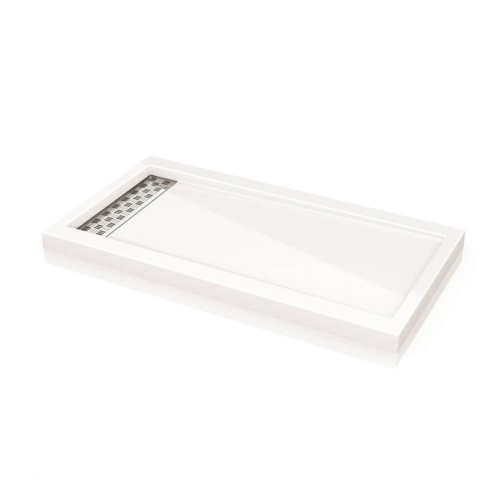 QUAD BASE LINEAR DRAIN/3660/WHITE/BR NICK