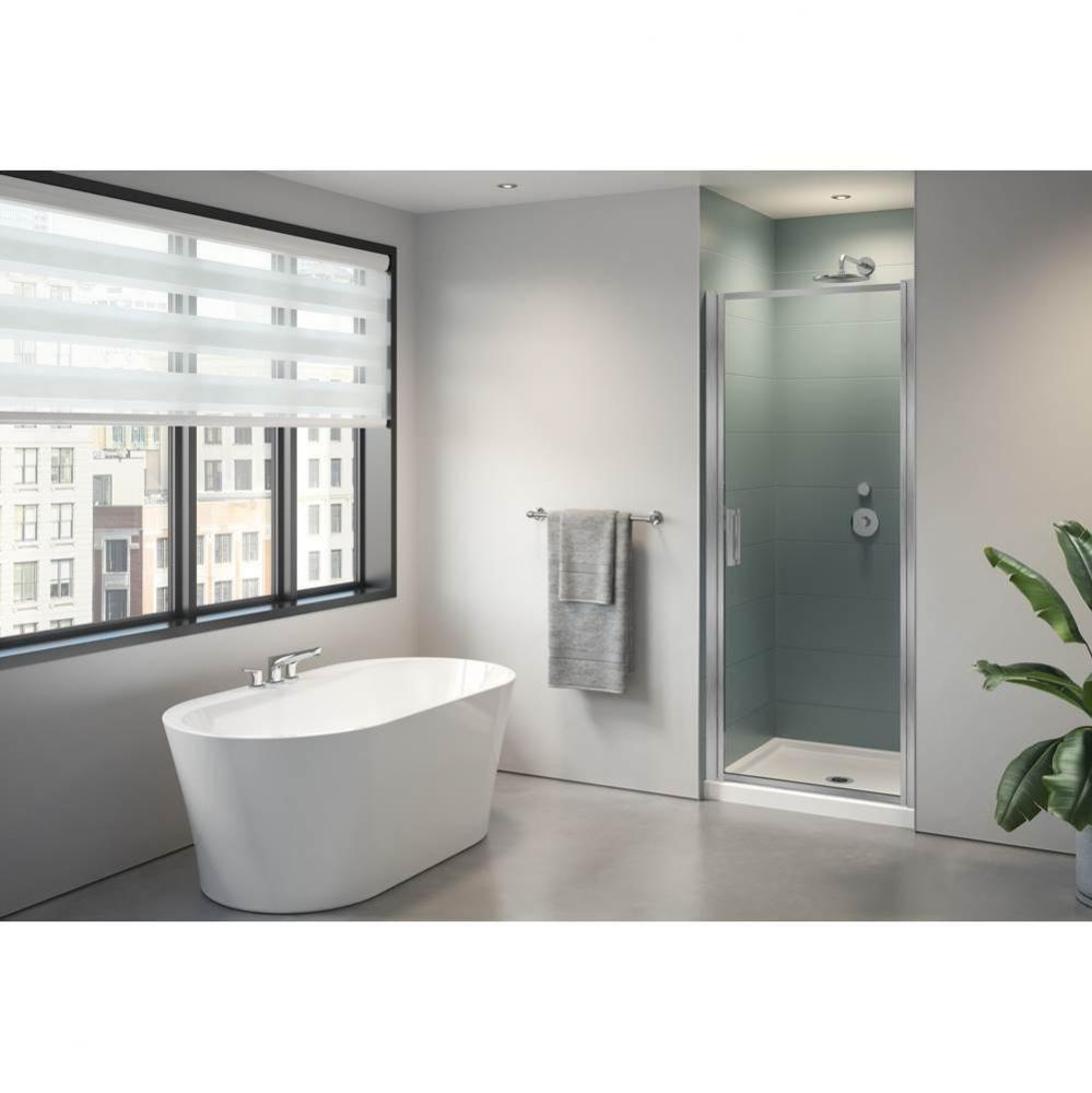 ELERA SINGLE PIVOT DOOR 31''/BRUSHED NICKEL/79H/SEKUR+/IN&OUT PIVOT