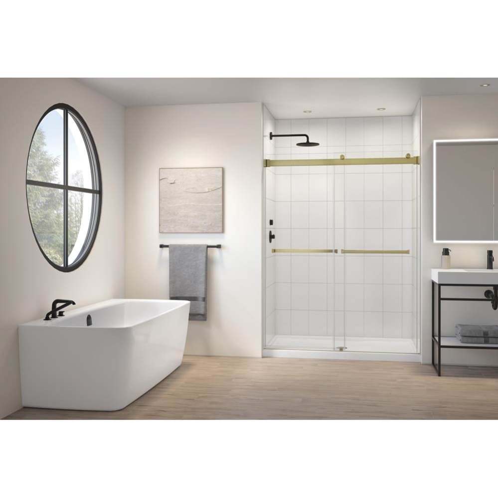 GEMINI 6MM INLINE 60''W/BRUSHED GOLD/SEKUR+