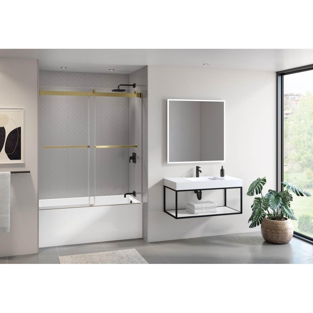 GEMINI PLUS TUB 60''/BRUSHED GOLD/10MM/SEKUR+