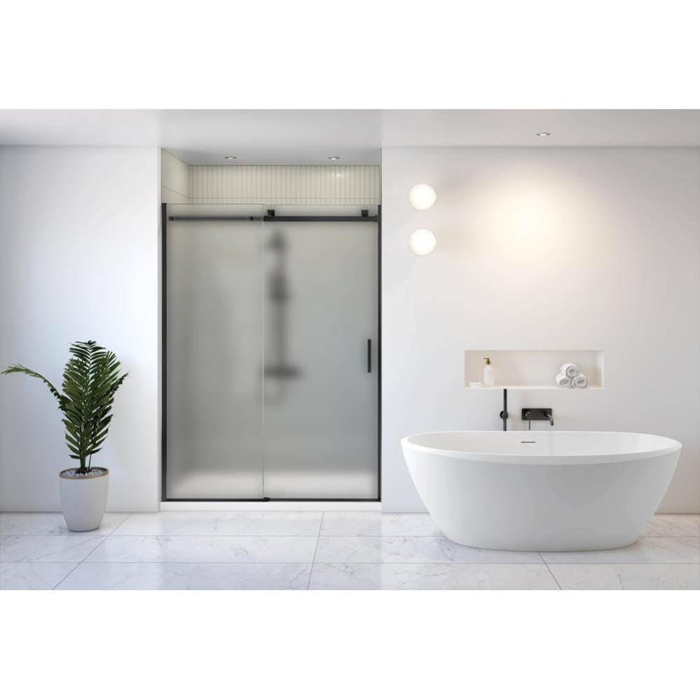 SKYLINE INLINE 48W 79H/MATTE BLACK/8MM/RIGHT/MIST SKR+