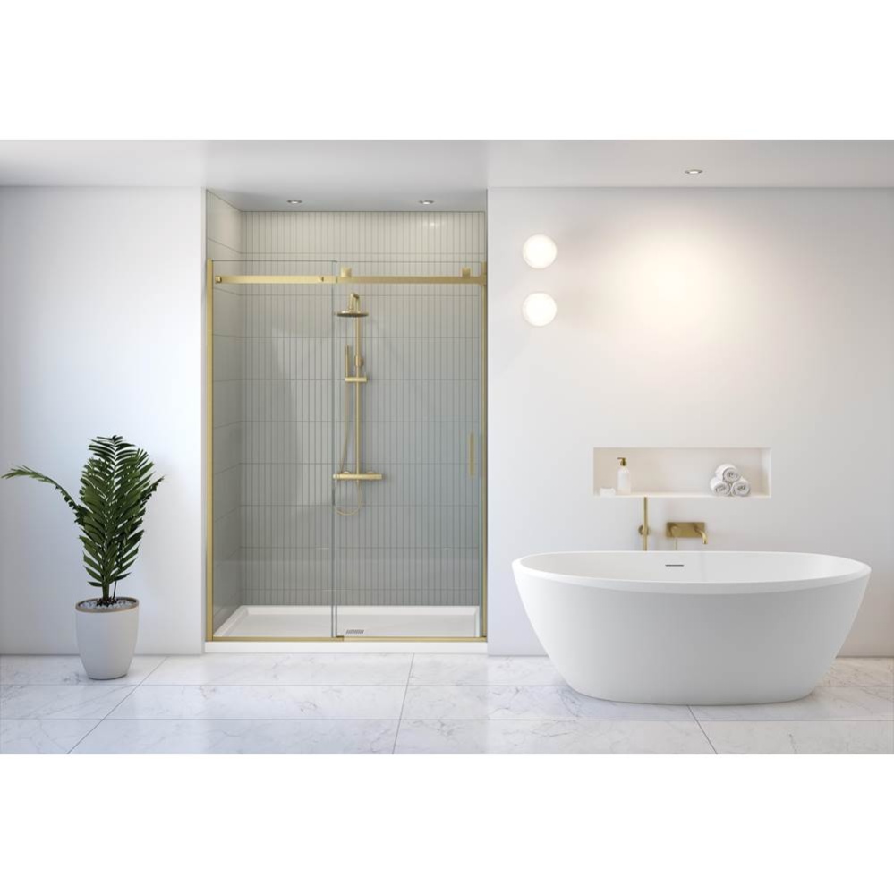 SKYLINE INLINE 48W 79H/BRUSHED GOLD/8MM/RIGHT/SEKUR+