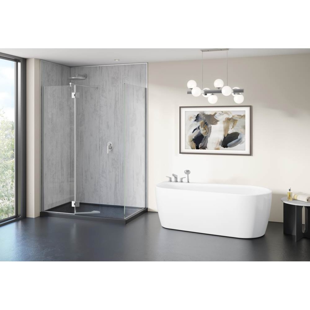 EVOLUTION 2SIDED SQUARE SHIELD/24x30/79H/10MM/BRUSHED NICKEL